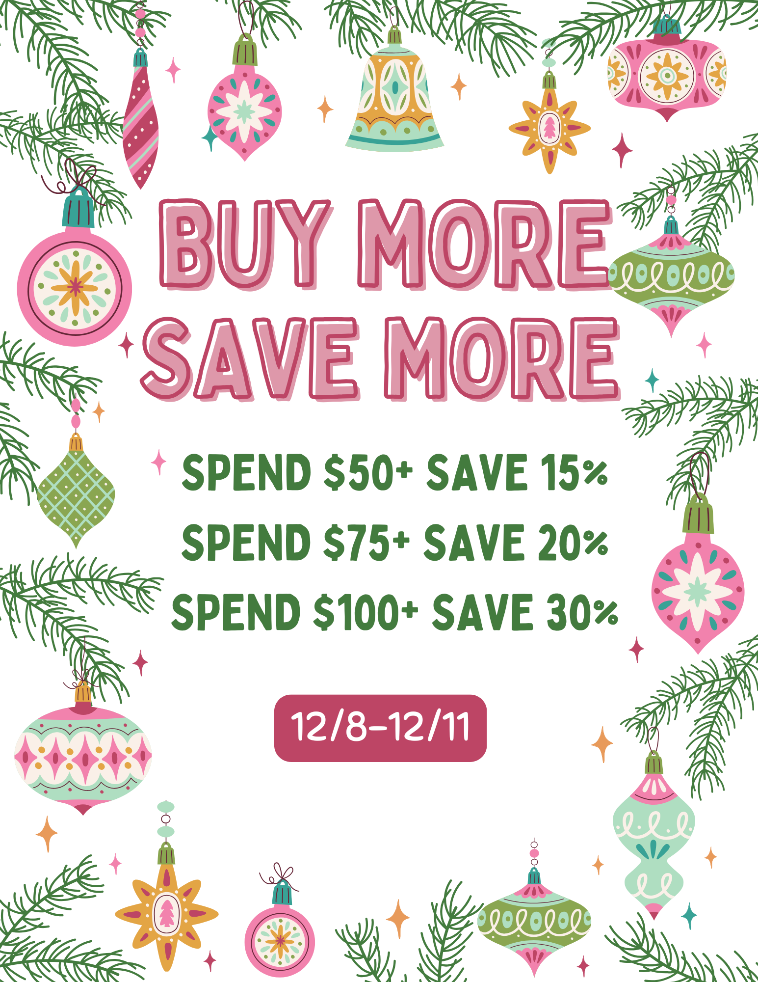https://cdn11.bigcommerce.com/s-1lq5y96rz5/images/stencil/original/image-manager/glen-burnie-md/Green And Pink Floral Christmas Sale Flyer-1545x2000.png?v=1765223181000